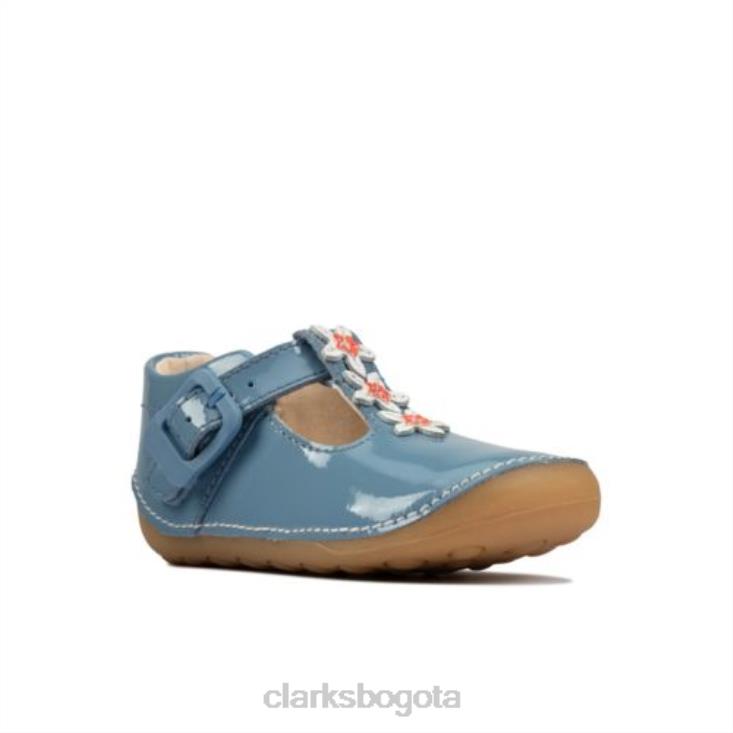 Clarks 0DX8L4604 azul medio ti ny f lower fst h fit clarks niños azul medio