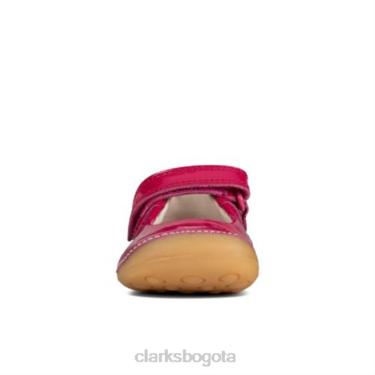 Clarks 0DX8L4606 ti ny mist fst h fit raspberry comb clarks niños peine de frambuesa