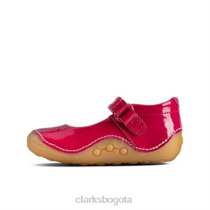 Clarks 0DX8L4606 ti ny mist fst h fit raspberry comb clarks niños peine de frambuesa