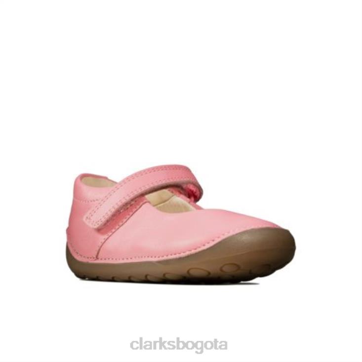 Clarks 0DX8L4608 Clarks de cuero rosa ti ny mist fst g fit niños cuero rosa