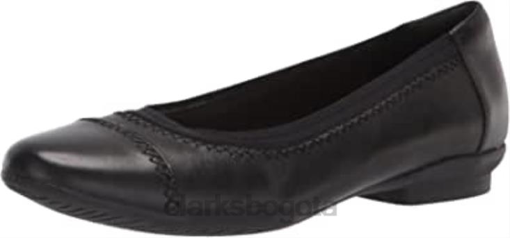 Clarks 0DX8L461 bailarinas sara bay mujer clarks cuero negro mujer