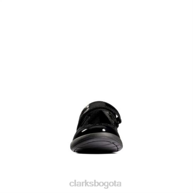 Clarks 0DX8L4612 charol negro grabado artesanal fst g fit clarks niños charol negro