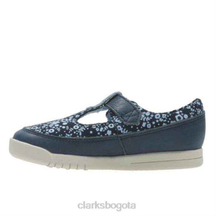 Clarks 0DX8L4619 clarks azul marino cuento loco fst f fit niños Armada