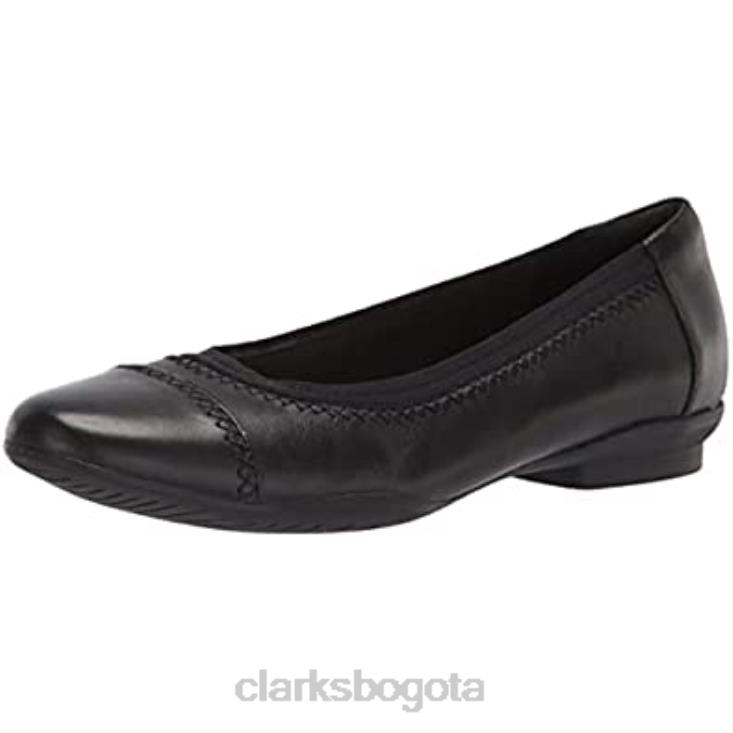 Clarks 0DX8L462 bailarinas sara mujer piel negro clarks mujer cuero negro