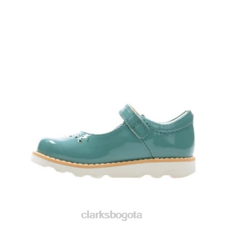 Clarks 0DX8L4621 corona salto fst f fit clarks cuero verde azulado niños cuero verde azulado