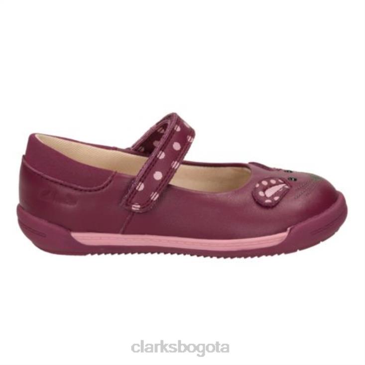 Clarks 0DX8L4625 clarks iva pip morado fst f fit niños púrpura