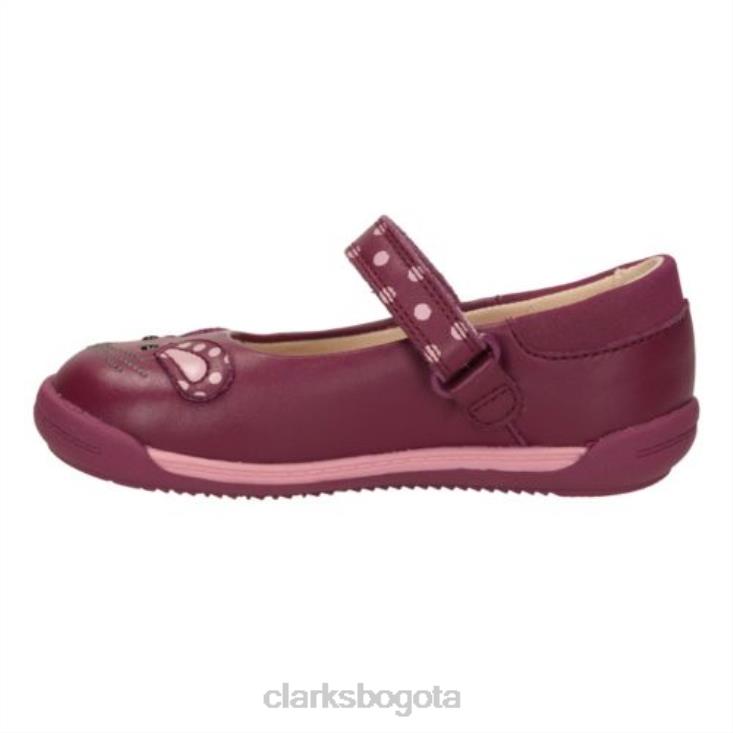 Clarks 0DX8L4625 clarks iva pip morado fst f fit niños púrpura