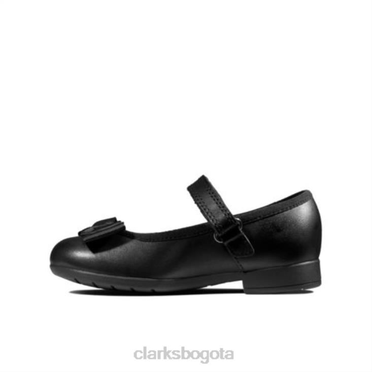 Clarks 0DX8L4630 clarks scala tap inf h fit cuero negro niños cuero negro