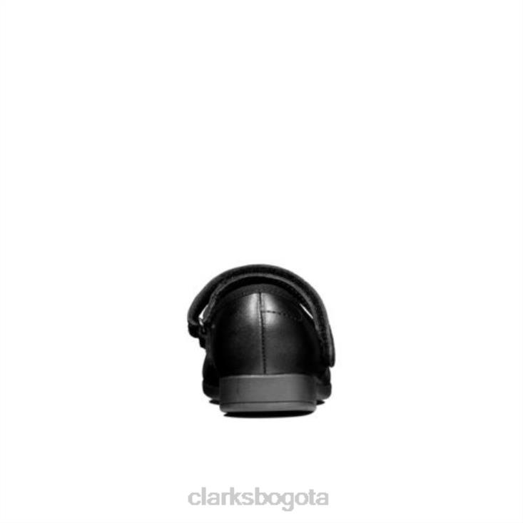 Clarks 0DX8L4630 clarks scala tap inf h fit cuero negro niños cuero negro