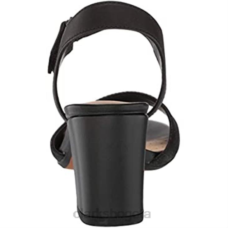 Clarks 0DX8L464 Sandalia tacón clarks deva alice mujer piel negra mujer cuero negro