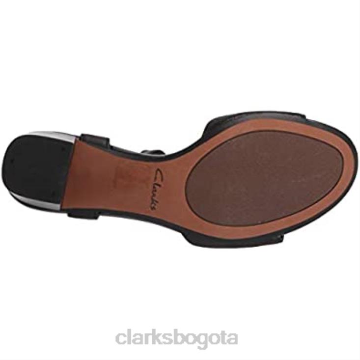 Clarks 0DX8L464 Sandalia tacón clarks deva alice mujer piel negra mujer cuero negro