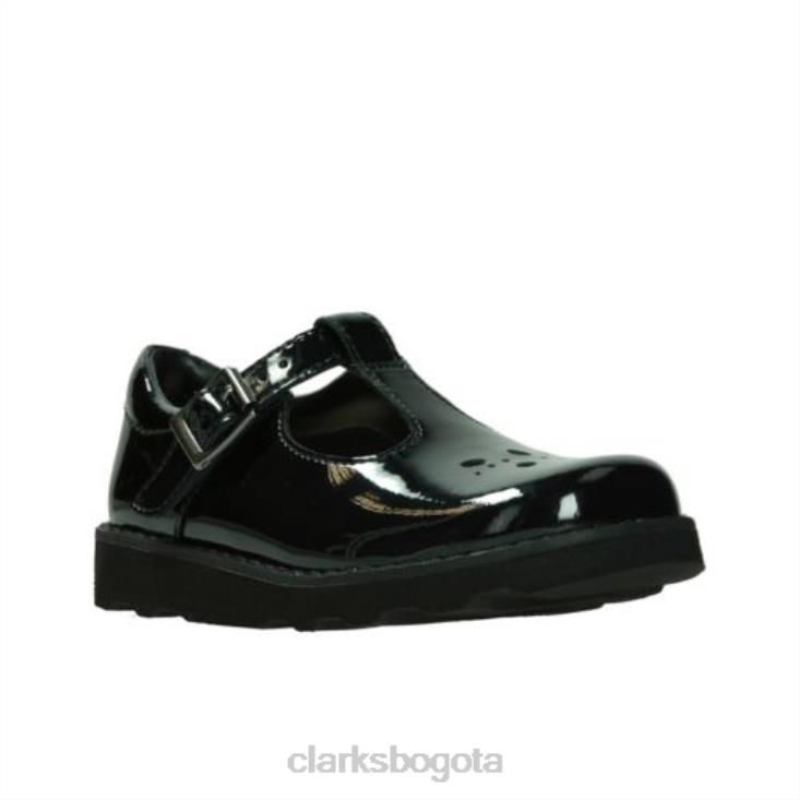 Clarks 0DX8L4642 Clarks Crown Wish Inf F Fit charol negro niños charol negro