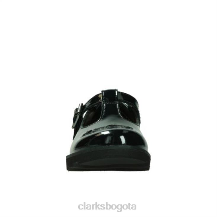 Clarks 0DX8L4642 Clarks Crown Wish Inf F Fit charol negro niños charol negro