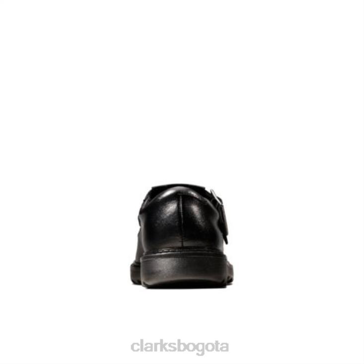 Clarks 0DX8L4655 asher verve jnr f fit clarks cuero negro niños cuero negro