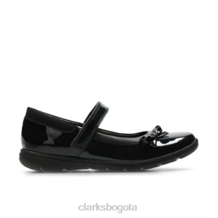 Clarks 0DX8L4661 clarks venture star inf h fit charol negro niños charol negro