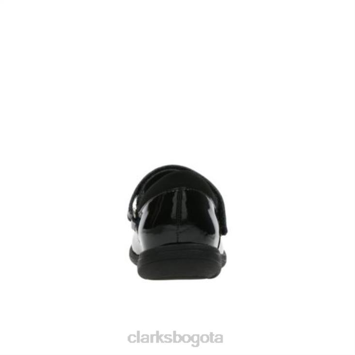 Clarks 0DX8L4661 clarks venture star inf h fit charol negro niños charol negro