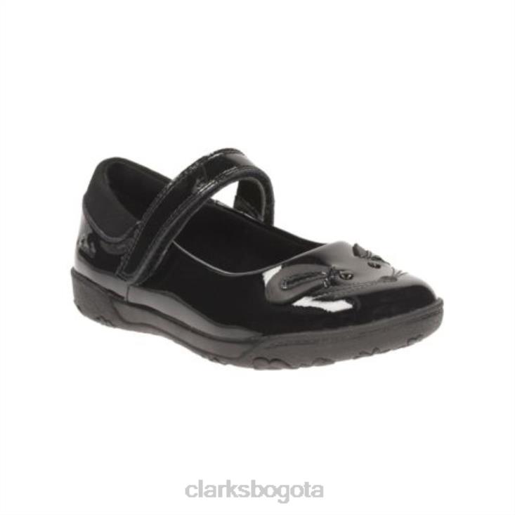 Clarks 0DX8L4668 clarks nibblesbee charol negro pre f fit niños charol negro