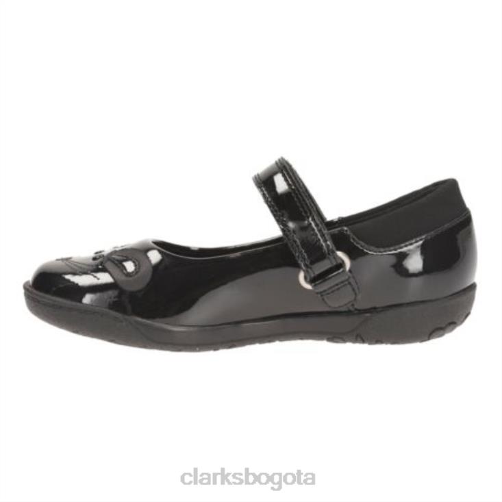 Clarks 0DX8L4668 clarks nibblesbee charol negro pre f fit niños charol negro
