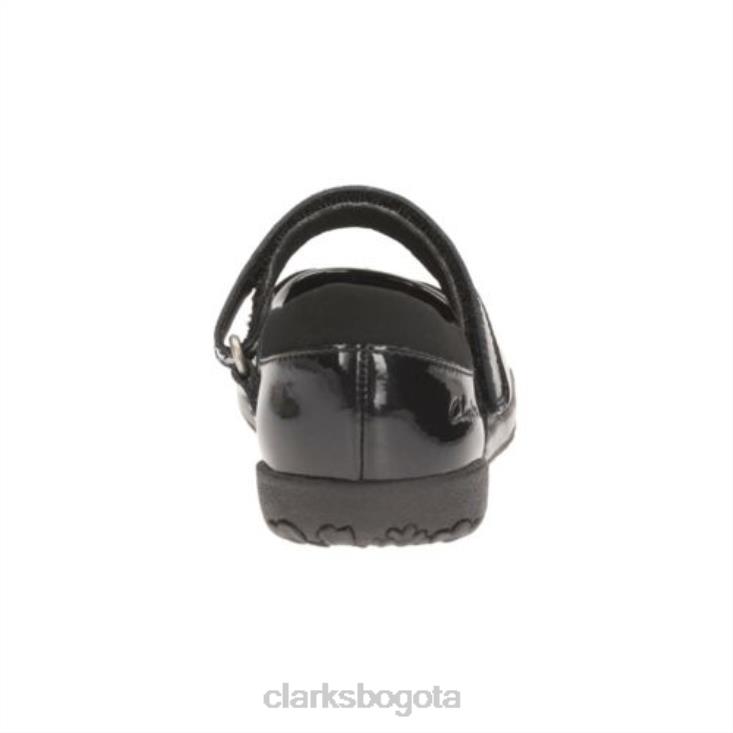 Clarks 0DX8L4668 clarks nibblesbee charol negro pre f fit niños charol negro