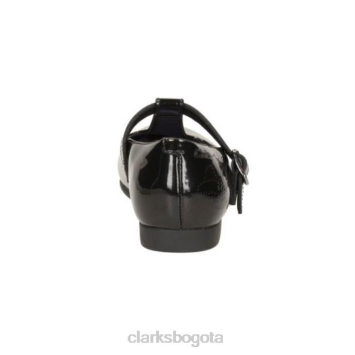 Clarks 0DX8L4669 selsey fudge inf g fit clarks charol negro niños charol negro