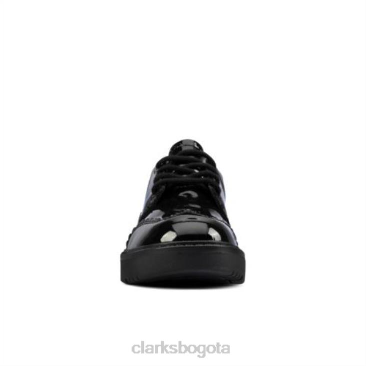 Clarks 0DX8L4686 plajump inf f fit charol negro clarks unisexo charol negro