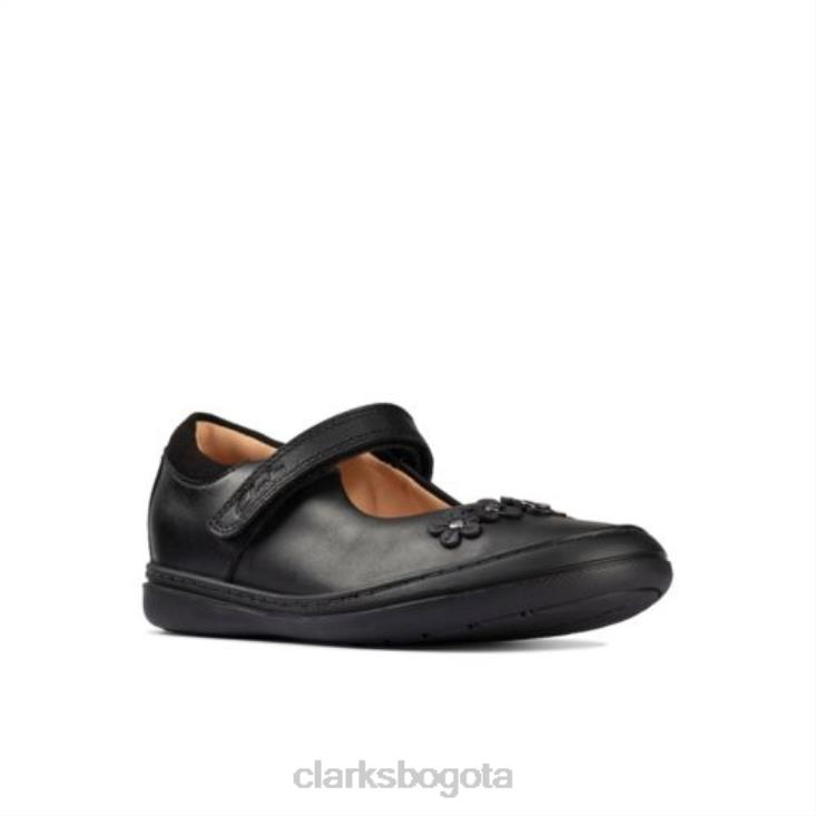Clarks 0DX8L4687 scooter jump jnr g fit clarks cuero negro unisexo cuero negro