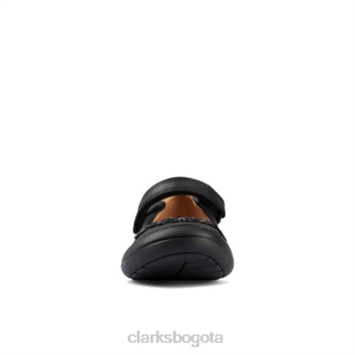 Clarks 0DX8L4687 scooter jump jnr g fit clarks cuero negro unisexo cuero negro