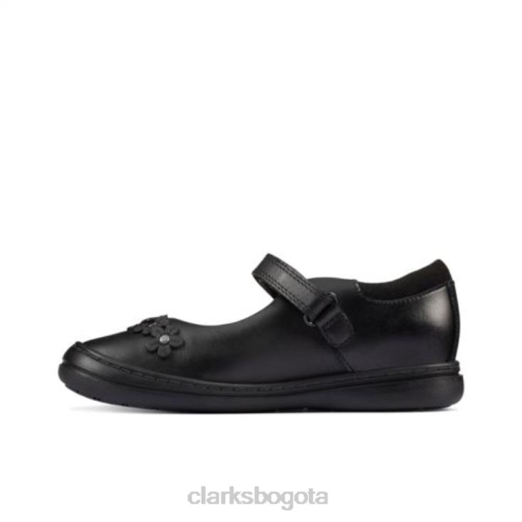 Clarks 0DX8L4687 scooter jump jnr g fit clarks cuero negro unisexo cuero negro