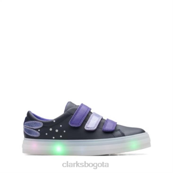 Clarks 0DX8L4689 Clarks azul combi flare fly inf f fit unisexo combinación azul