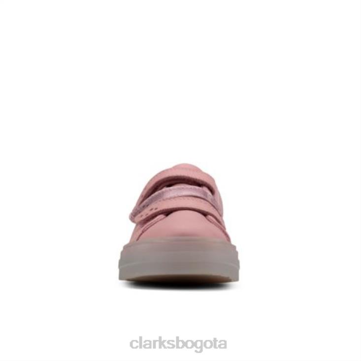 Clarks 0DX8L4690 clarks flareshelllo jnr g fit cuero rosa unisexo cuero rosa