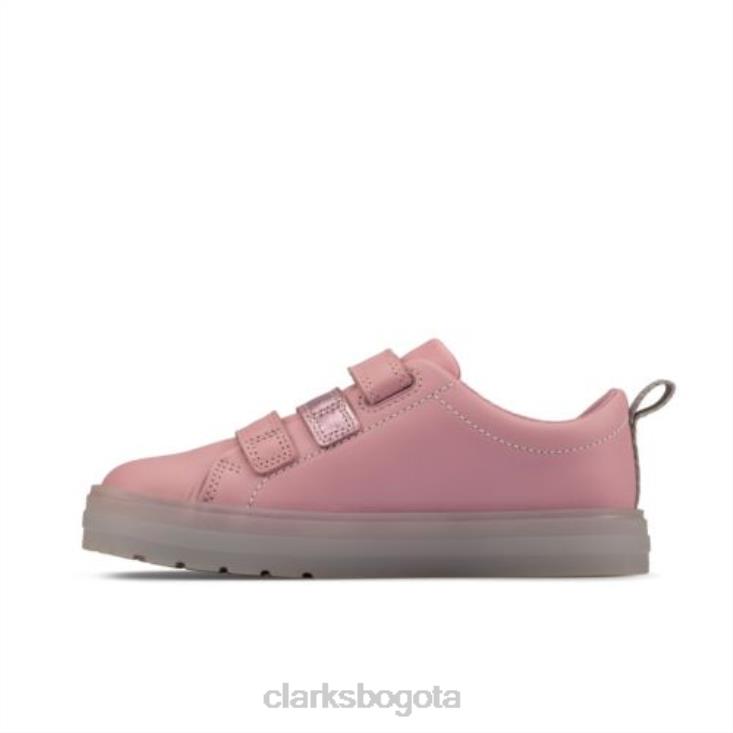 Clarks 0DX8L4690 clarks flareshelllo jnr g fit cuero rosa unisexo cuero rosa