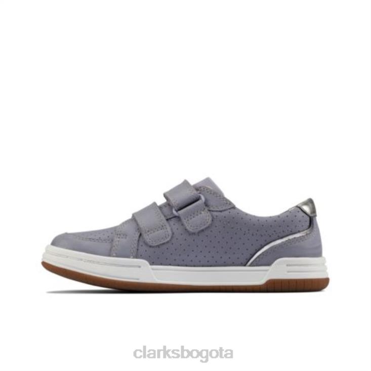 Clarks 0DX8L4700 clarks cuero azul claro fawn solo inf f fit unisexo cuero azul claro