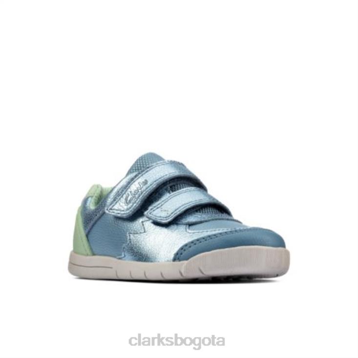 Clarks 0DX8L4703 rex quest fst g fit clarks cuero azul medio unisexo cuero azul medio