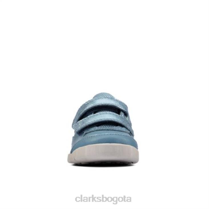 Clarks 0DX8L4703 rex quest fst g fit clarks cuero azul medio unisexo cuero azul medio