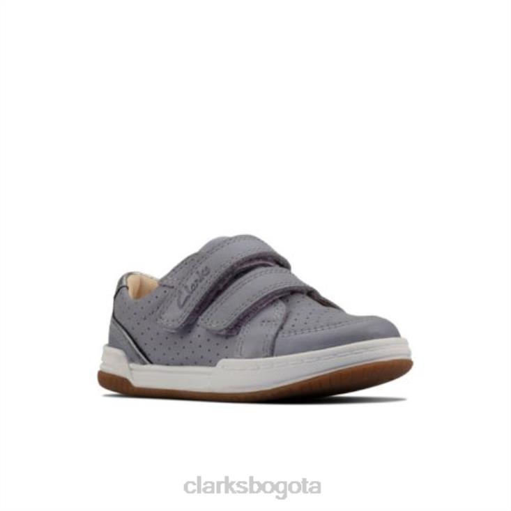 Clarks 0DX8L4704 clarks de cuero azul claro fawn solo fst f fit unisexo cuero azul claro