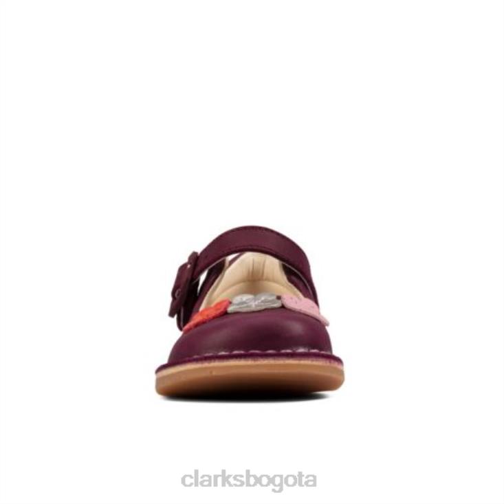 Clarks 0DX8L4705 clarks berry cuero comet gem inf f fit unisexo cuero de baya