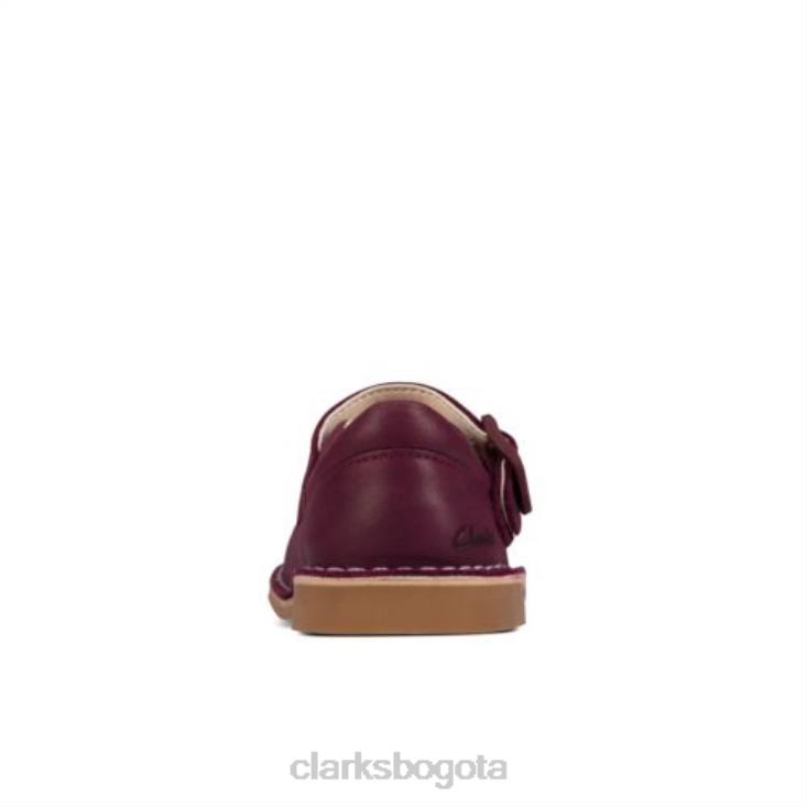 Clarks 0DX8L4705 clarks berry cuero comet gem inf f fit unisexo cuero de baya