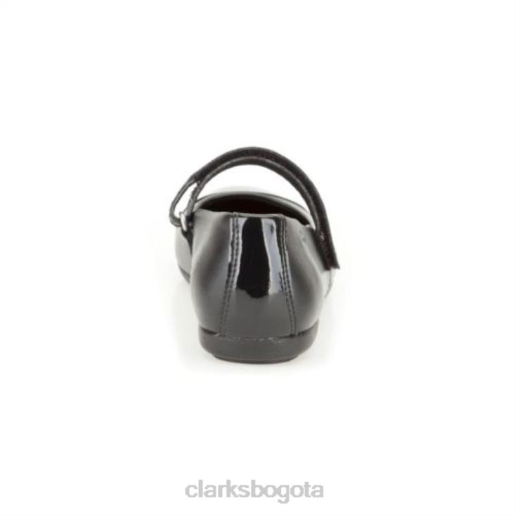 Clarks 0DX8L4711 paso de baile jnr g fit clarks cuero negro unisexo cuero negro