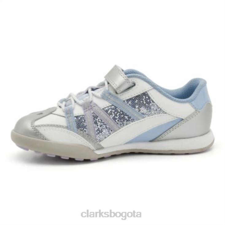 Clarks 0DX8L4715 clarks plateados giggle lite jnr g fit unisexo plata