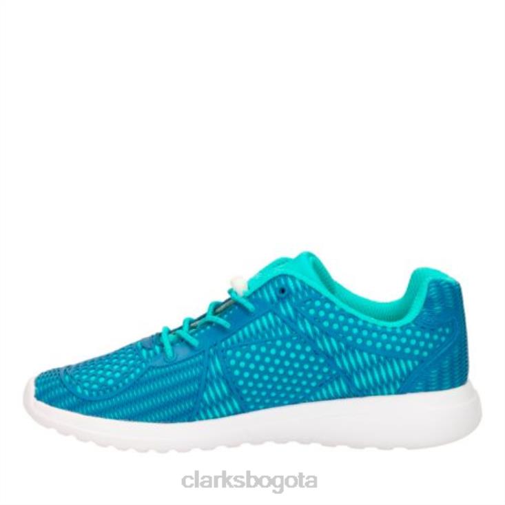 Clarks 0DX8L4716 azul sprint wild jnr- f fit clarks unisexo azul