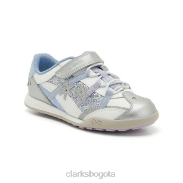 Clarks 0DX8L4717 risita lite jnr- f fit clarks plata unisexo plata
