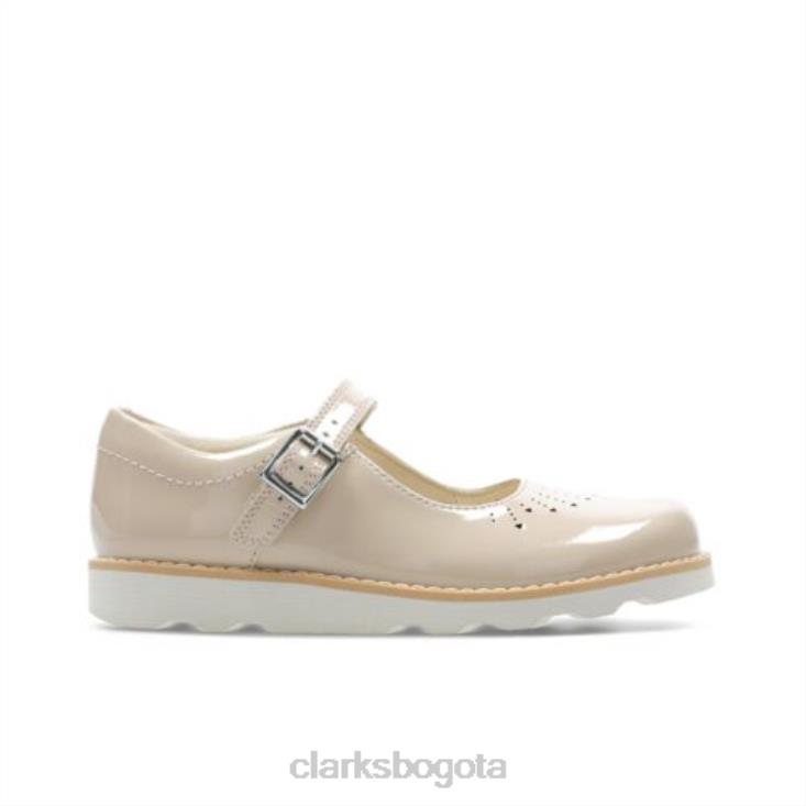 Clarks 0DX8L4721 Clarks Blush Crown Jump Jnr F Fit unisexo rubor