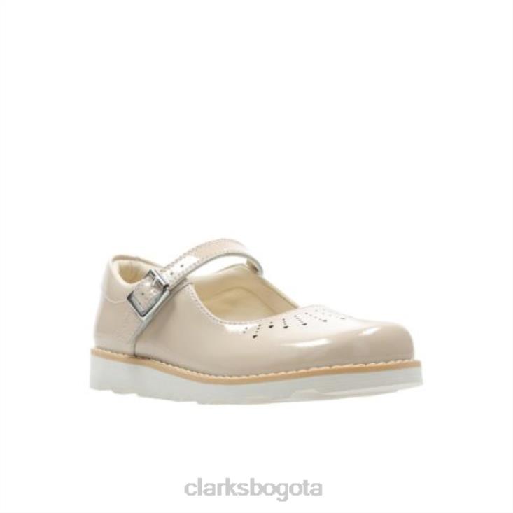 Clarks 0DX8L4721 Clarks Blush Crown Jump Jnr F Fit unisexo rubor