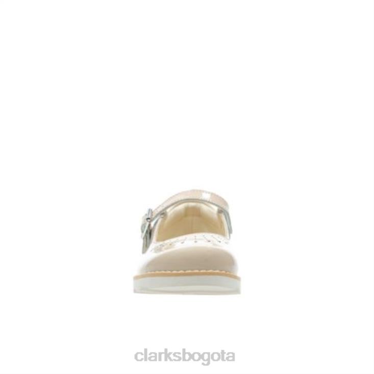 Clarks 0DX8L4721 Clarks Blush Crown Jump Jnr F Fit unisexo rubor