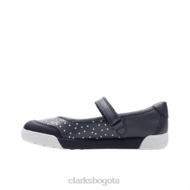 Clarks 0DX8L4723 clarks emery halo inf g fit cuero azul marino unisexo cuero azul marino