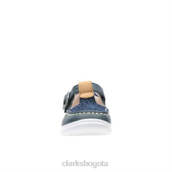 Clarks 0DX8L4727 cresta rosa inf f fit clarks cuero azul marino unisexo cuero azul marino