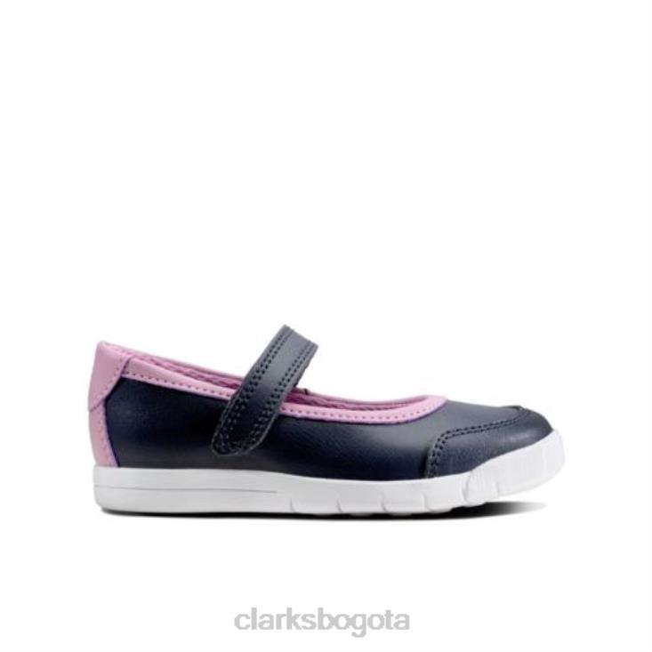 Clarks 0DX8L4728 clarks emery halo fst g fit de cuero azul marino unisexo cuero azul marino