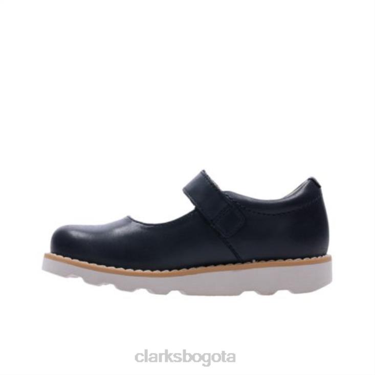Clarks 0DX8L4736 clarks corona de cuero azul marino honor inf e fit unisexo cuero azul marino