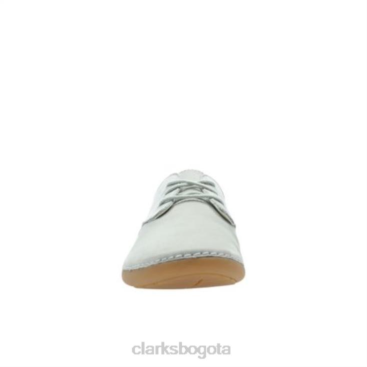 Clarks 0DX8L4740 cuero gris claro skylark muse jnr f fit clarks unisexo cuero gris claro