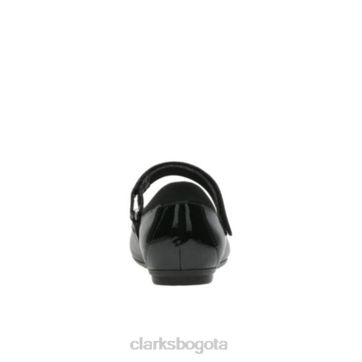 Clarks 0DX8L4744 clarks de cuero negro tizz talk jnr g fit unisexo cuero negro